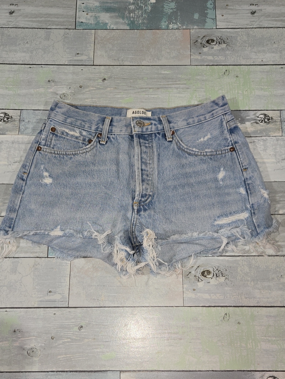 AGOLDE Parker Button Fly Jean Shorts Size 26